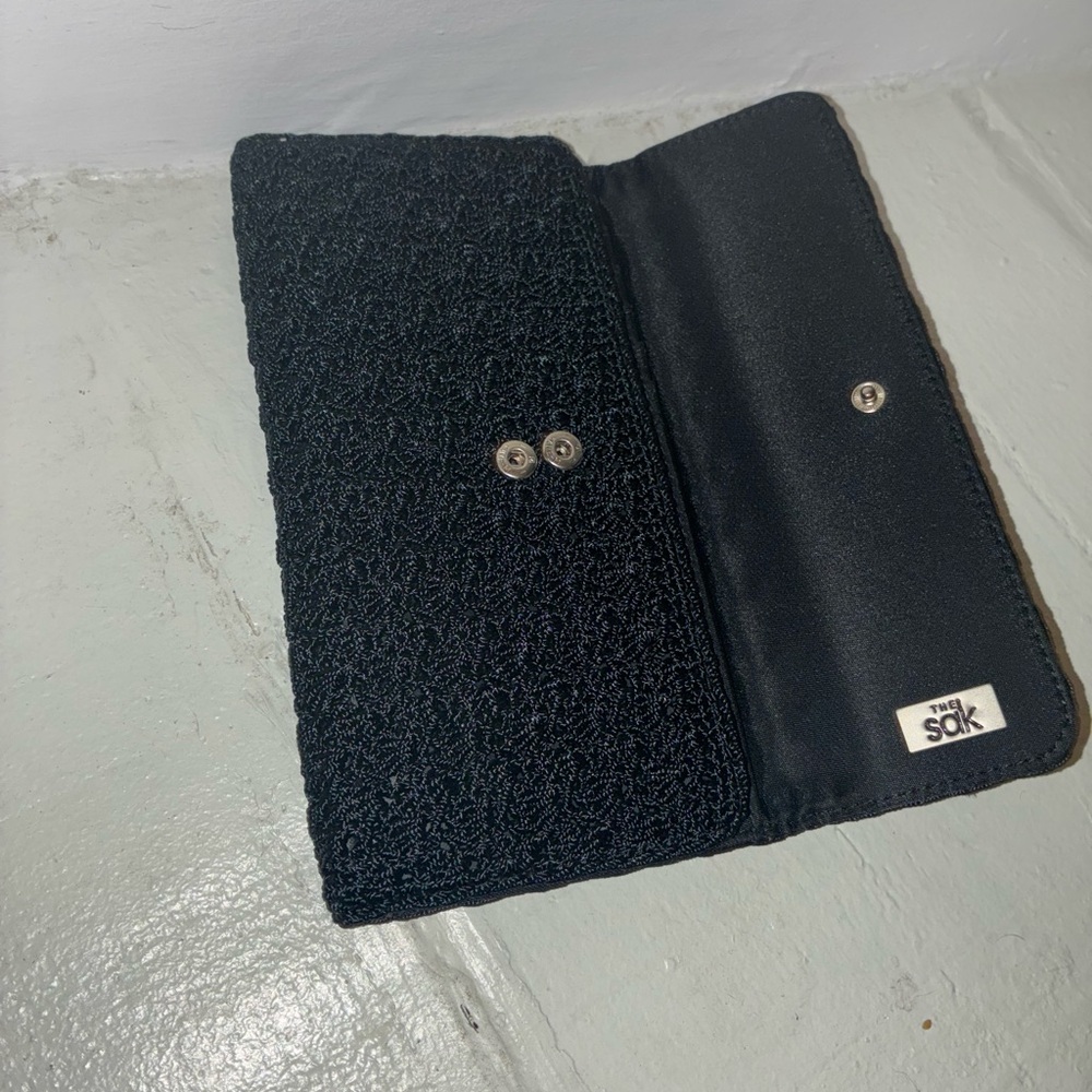 The Sak Black Crocheted Wallet